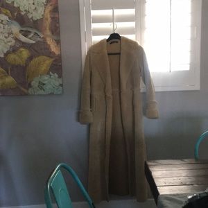 Tan long winter coat